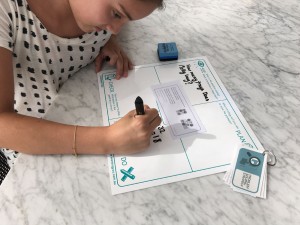 student using board 1